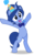 Size: 4696x7500 | Tagged: safe, artist:limedazzle, oc, oc only, oc:janey, pony, unicorn, absurd resolution, belly, bipedal, bowtie, female, hat, mare, party hat, party horn, show accurate, simple background, solo, starry eyes, transparent background, wingding eyes