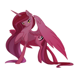 Size: 600x600 | Tagged: safe, artist:basykail, oc, oc only, oc:nox arcana, alicorn, pony, concave belly, female, mare, simple background, slender, solo, thin, transparent background