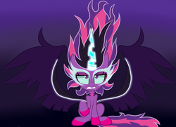 Size: 5904x4278 | Tagged: safe, artist:lovehtf421, sci-twi, twilight sparkle, pony, equestria girls, g4, absurd resolution, equestria girls ponified, female, midnight sparkle, ponified, sitting, solo
