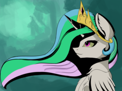 Size: 1280x957 | Tagged: safe, artist:vell221, princess celestia, g4, bust, crown, female, jewelry, portrait, regalia, solo