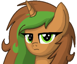 Size: 300x250 | Tagged: safe, artist:enzomersimpsons, oc, oc only, oc:ginger snap, pony, unicorn, bust, pixel art, portrait, simple background, solo, transparent background