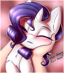 Size: 2100x2400 | Tagged: safe, artist:captainpudgemuffin, rarity, human, pony, g4, behaving like a cat, blushing, captainpudgemuffin is trying to murder us, cheek fluff, chest fluff, cute, descriptive noise, duo, female, fluffy, grin, hand, high res, hnnng, human on pony petting, human on pony snuggling, lidded eyes, looking at you, meme, on back, one eye closed, petting, pony pet, precious, purring, rarara, raribetes, raricat, sleepy, sleepy eyes, smiling, snuggling, solo focus, sweet dreams fuel, weapons-grade cute, wink