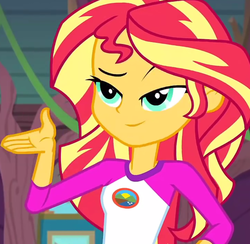 Size: 931x907 | Tagged: safe, edit, edited screencap, screencap, sunset shimmer, equestria girls, g4, my little pony equestria girls: legend of everfree, cropped, female, inverted mouth, solo