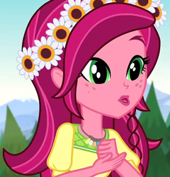 Size: 877x915 | Tagged: safe, screencap, gloriosa daisy, equestria girls, g4, my little pony equestria girls: legend of everfree, cropped, female, flower, flower in hair, solo