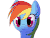 Size: 500x375 | Tagged: dead source, safe, artist:stoic5, rainbow dash, pegasus, pony, g4, animated, bust, context is for the weak, cute, explicit source, eyes on the prize, female, frame by frame, gif, licking, licking lips, lip bite, mare, out of context, pure unfiltered evil, smiling, solo, tongue out, wide eyes, wip