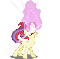 Size: 5000x4874 | Tagged: safe, artist:orin331, moondancer, pony, dancerverse, g4, absurd resolution, alternate universe, eyes closed, female, glowing horn, horn, magic, simple background, solo, transparent background, vector