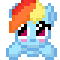 Size: 60x60 | Tagged: safe, artist:rocketsex, rainbow dash, pony, g4, blushing, female, pixel art, solo