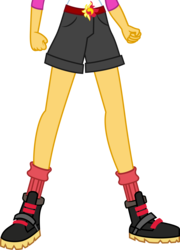 Size: 4965x6914 | Tagged: dead source, safe, artist:pink1ejack, artist:teentitansfan201, edit, vector edit, sunset shimmer, equestria girls, g4, my little pony equestria girls: legend of everfree, absurd resolution, boots, clothes, cropped, female, fist, leg focus, legs, pictures of legs, simple background, socks, solo, transparent background, vector