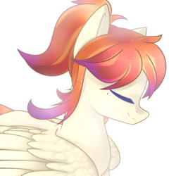 Size: 2000x2000 | Tagged: safe, artist:xxdarkmindxx, oc, oc only, pegasus, pony, eyes closed, female, high res, mare, simple background, solo, transparent background