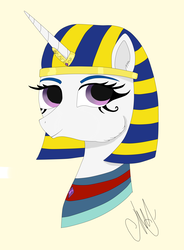 Size: 3340x4528 | Tagged: safe, artist:purplestar01, princess celestia, pony, g4, bust, egyptian, female, high res, portrait, ra celestia, solo