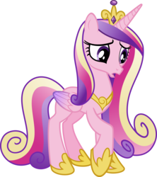 Size: 3000x3372 | Tagged: safe, artist:sollace, princess cadance, pony, g4, the times they are a changeling, .svg available, crown, female, high res, hoof shoes, jewelry, open mouth, raised hoof, regalia, sad, show accurate, simple background, solo, tiara, transparent background, vector