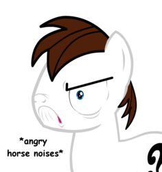 Size: 1024x1087 | Tagged: safe, artist:aarondrawsarts, oc, oc only, oc:brain teaser, pony, do i look angry, meme, simple background, solo, transparent background