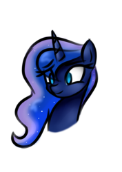 Size: 1000x1414 | Tagged: artist needed, safe, princess luna, alicorn, pony, g4, bust, female, mare, portrait, simple background, smiling, solo, transparent background