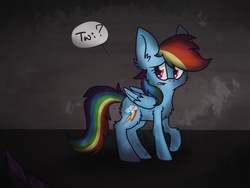 Size: 864x648 | Tagged: safe, artist:scourgesong, rainbow dash, pony, g4, dark, female, implied twidash, lonely, sad, solo, vent art