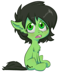 Size: 673x800 | Tagged: safe, artist:lockhe4rt, artist:transgressors-reworks, oc, oc only, oc:filly anon, earth pony, pony, female, filly, fluffy, simple background, solo, transparent background