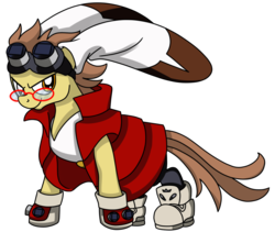 Size: 1024x905 | Tagged: safe, artist:blues-lesharpe, oc, oc only, oc:ferb fletcher, pony, clothes, cosplay, costume, crossover, king kazma, request, solo, summer wars