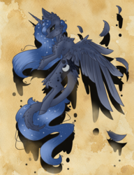 Size: 1024x1334 | Tagged: safe, artist:lunar-eclipseyt, princess luna, pony, g4, female, simple background, solo