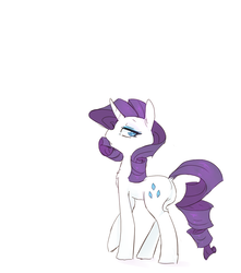 Size: 917x1037 | Tagged: safe, artist:braindead, rarity, pony, unicorn, g4, chest fluff, dock, female, looking at you, simple background, solo, white background
