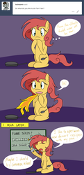 Size: 1280x2638 | Tagged: safe, artist:hummingway, oc, oc only, oc:pan pare, pony, ask-humming-way, dialogue, solo, tumblr, tumblr comic