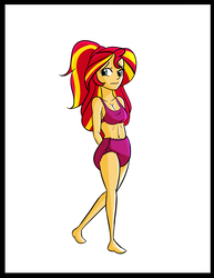 Size: 1700x2200 | Tagged: safe, artist:diaperednight, sunset shimmer, human, equestria girls, g4, bra, clothes, diaper, female, non-baby in diaper, simple background, solo, underwear, white background