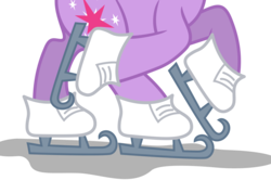 Size: 3297x2186 | Tagged: safe, artist:teentitansfan201, twilight sparkle, pony, unicorn, g4, winter wrap up, female, high res, hooves, ice skates, legs, pictures of legs, simple background, solo, transparent background, unicorn twilight