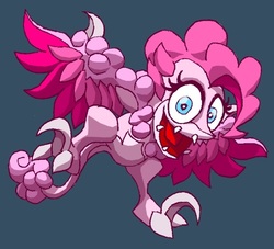 Size: 591x537 | Tagged: safe, artist:terry, pinkie pie, archaeopteryx, dinosaur, g4, archaeopinkie pieryx, female, solo, species swap