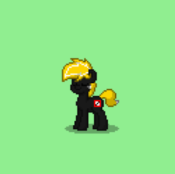 Size: 376x374 | Tagged: safe, pony, pony town, abnormality, dangerous, don't touch me, game, lobotomy corporation, solo, this will end in death