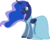 Size: 9526x7585 | Tagged: safe, artist:cloudy glow, princess luna, alicorn, pony, g4, absurd resolution, blue fairy, clothes, clothes swap, cosplay, costume, disney, dress, female, mare, pinocchio, simple background, smiling, solo, transparent background, vector