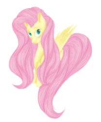 Size: 640x768 | Tagged: safe, artist:aliceandamy, fluttershy, pony, g4, blushing, female, looking at you, looking up, simple background, solo, transparent background