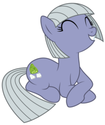Size: 855x1024 | Tagged: safe, artist:reitanna-seishin, edit, limestone pie, earth pony, pony, g4, ^^, cute, eyes closed, female, grin, happy, limabetes, open mouth, prone, simple background, smiling, solo, transparent background, vector, when she smiles