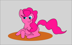 Size: 864x551 | Tagged: safe, artist:planetkiller, pinkie pie, earth pony, pony, g4, female, lying down, prone, simple background, solo