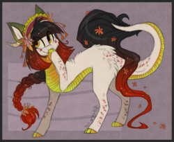 Size: 999x821 | Tagged: safe, artist:tay-niko-yanuciq, oc, oc only, oc:navaeh, dracony, hybrid, solo