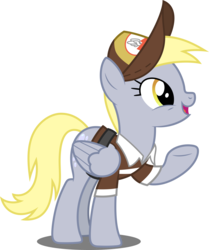 Size: 4180x5000 | Tagged: safe, artist:dashiesparkle, derpy hooves, pegasus, pony, g4, to where and back again, .svg available, absurd resolution, cap, female, hat, mailmare, mare, open mouth, raised hoof, simple background, solo, transparent background, vector