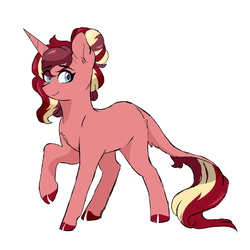 Size: 5000x5000 | Tagged: safe, artist:scarletskitty12, oc, oc only, oc:cabaletta, classical unicorn, pony, absurd resolution, cloven hooves, horn, leonine tail, magical lesbian spawn, offspring, parent:sunset shimmer, parent:twilight sparkle, parents:sunsetsparkle, simple background, solo, unshorn fetlocks, white background