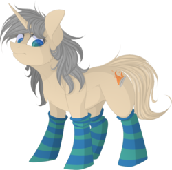 Size: 803x793 | Tagged: safe, artist:mrgdog, oc, oc only, pony, unicorn, clothes, simple background, socks, solo, striped socks, transparent background