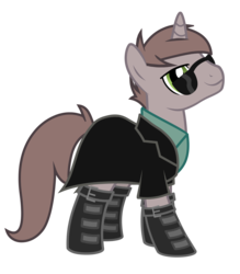 Size: 3038x3472 | Tagged: safe, artist:age3rcm, oc, oc only, oc:order compulsive, pony, unicorn, clothes, show accurate, simple background, solo, sunglasses, transparent background, vector