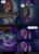 Size: 800x1120 | Tagged: safe, artist:g-glory, rarity, sunset shimmer, twilight sparkle, alicorn, comic:up late, equestria girls, g4, my little pony equestria girls: rainbow rocks, alternate clothes, blushing, blushing profusely, clothes, comic, female, hug, lesbian, manga, pajamas, scene interpretation, ship:sunsetsparkle, shipping, twilight sparkle (alicorn)