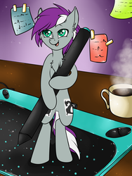 Size: 2625x3500 | Tagged: safe, artist:fkk, oc, oc only, oc:wyvern writer, pony, bipedal, both cutie marks, coffee, commission, high res, male, micro, nudity, solo, stallion, stylus, tablet, ych result
