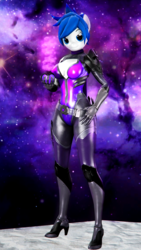 Size: 1080x1920 | Tagged: safe, artist:dashie116, oc, oc only, oc:daria quanto, anthro, plantigrade anthro, 3d, clothes, costume, crossover, female, paladins: champions of the realm, prosthetics, skye (paladins), solo, source filmmaker, space, video game