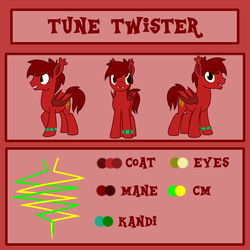 Size: 4000x4000 | Tagged: safe, artist:partypievt, oc, oc only, oc:tune twister, bat pony, pony, bat pony oc, fangs, kandi, reference sheet, smiling, solo