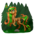 Size: 1024x1024 | Tagged: safe, artist:cloudsabovedawn, oc, oc only, oc:ginger snap, pony, unicorn, glowing horn, grass, horn, levitation, magic, rock, solo, telekinesis