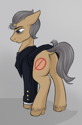 Size: 1050x1600 | Tagged: safe, artist:hippykat13, artist:sabokat, oc, oc only, earth pony, pony, butler, clothes, commission, solo, suit, unshorn fetlocks