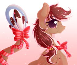Size: 900x763 | Tagged: safe, artist:fluffymaiden, oc, oc only, oc:confetti chimes, pegasus, pony, bow, bust, female, looking at you, mare, neck, neck bow, portrait, ribbon, solo