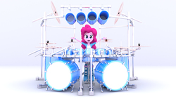 Size: 1920x1080 | Tagged: safe, artist:creatorofpony, artist:mkevinadam, pinkie pie, equestria girls, g4, 3d, boots, cymbals, drum kit, drums, female, looking at you, musical instrument, shoes, snare drum, solo