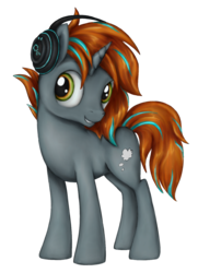 Size: 1112x1536 | Tagged: safe, artist:thebowtieone, oc, oc only, oc:thinker, pony, unicorn, headphones, male, simple background, solo, stallion, transparent background