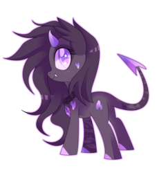 Size: 2878x3132 | Tagged: safe, artist:sorasku, oc, oc only, oc:heda, original species, colored pupils, fangs, female, high res, mare, simple background, solo, transparent background, yomi pony