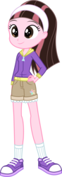 Size: 1699x4849 | Tagged: safe, artist:imperfectxiii, oc, oc only, oc:astral glow, equestria girls, g4, clothes, commission, cute, equestria girls-ified, female, hand on hip, high res, hoodie, ocbetes, ponytail, shorts, simple background, smiling, socks, solo, sweater, transparent background, vector