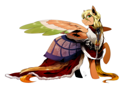 Size: 3507x2480 | Tagged: safe, artist:dormin-dim, oc, oc only, oc:heart gold, pegasus, pony, cloak, clothes, coat, colored wings, high res, large wings, long mane, looking at you, male, multicolored wings, simple background, smiling, solo, stallion, transparent background, wings