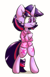 Size: 813x1250 | Tagged: safe, artist:luxaestas, twilight sparkle, alicorn, pony, g4, bipedal, both cutie marks, clothes, cute, female, shirt, simple background, solo, twiabetes, twilight sparkle (alicorn), white background