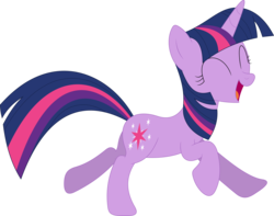 Size: 3557x2802 | Tagged: safe, artist:porygon2z, twilight sparkle, pony, unicorn, g4, cute, eyes closed, female, high res, mare, open mouth, running, simple background, solo, transparent background, twiabetes, unicorn twilight, vector